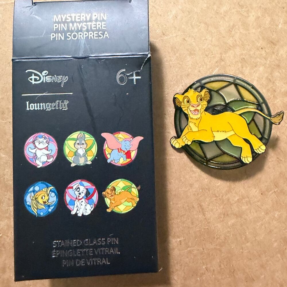 Loungefly Disney Stained Glass Lion King Simba box Pin